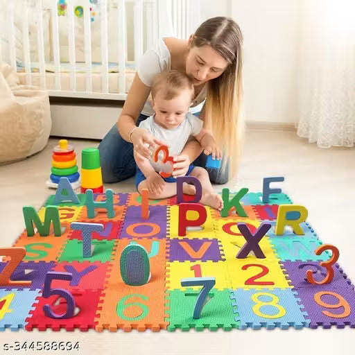 The Discovery Floor™: 36-Piece Alphabet & Number Sensory Play Mat